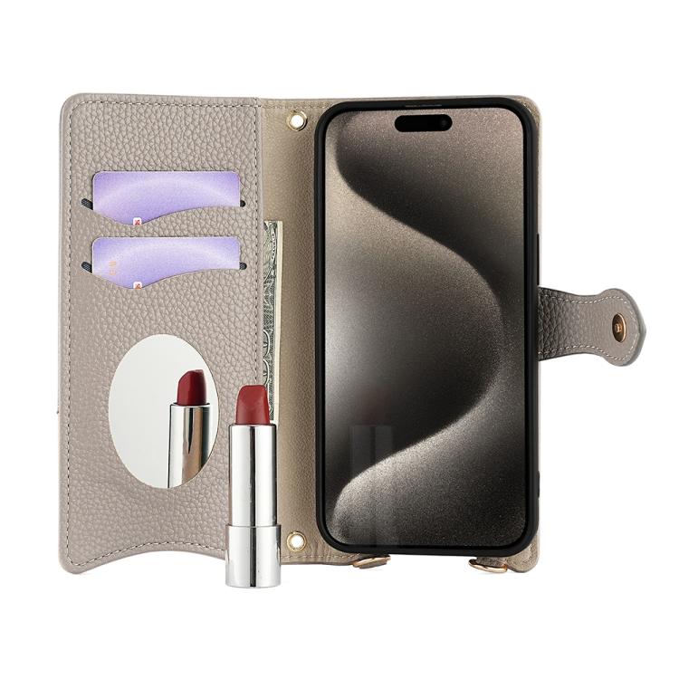 For Infinix Note 40 5G Crossbody Chain Fishtail Litchi Leather Phone Case(Grey) - Infinix Cases by PMC TechLife | Online Shopping South Africa | PMC TechLife | Buy Now Pay Later Mobicred