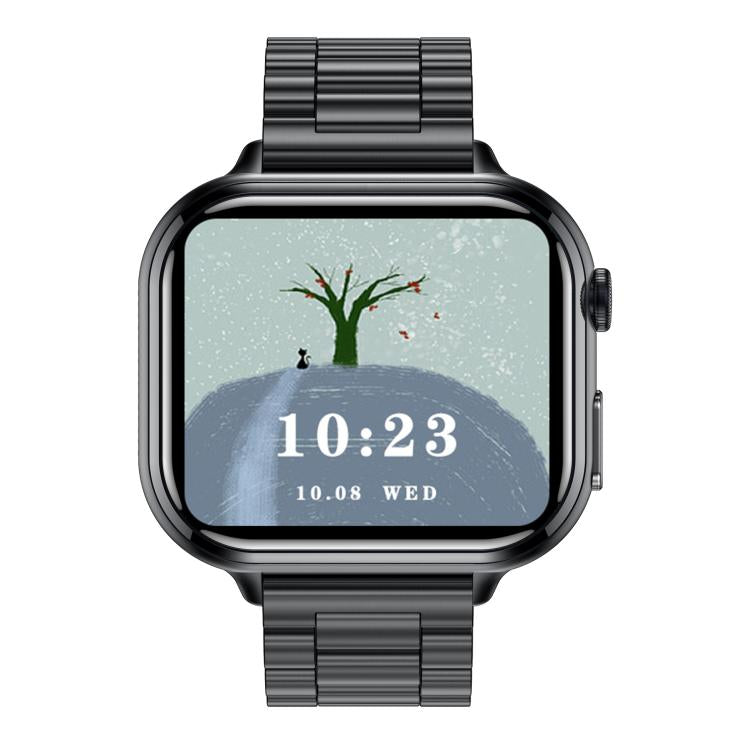 TK17 1.91 inch Horizontal Screen Steel Strap Smart Watch Supports ECG Electrocardiogram(Black) - free shipping - PMC TechLife - Order now!