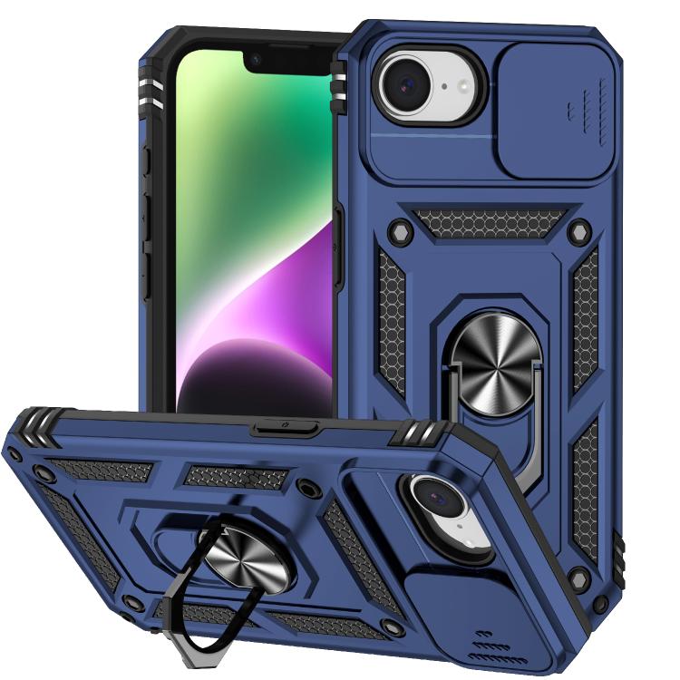 For iPhone 16e Sliding Camshield Holder Phone Case(Blue) - iPhone 16e Cases by PMC TechLife | Online Shopping South Africa | PMC TechLife | Buy Now Pay Later Mobicred