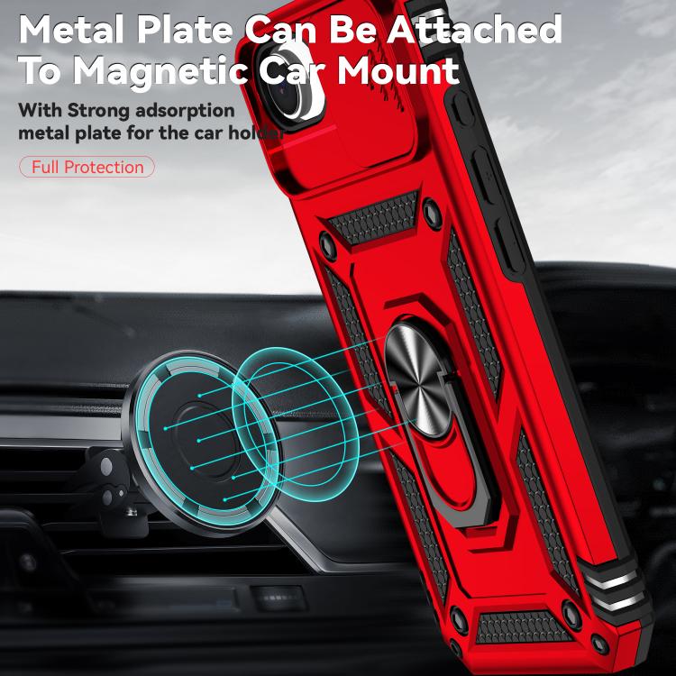 For iPhone 16e Sliding Camshield Holder Phone Case(Red) - free shipping - PMC TechLife - Order now!