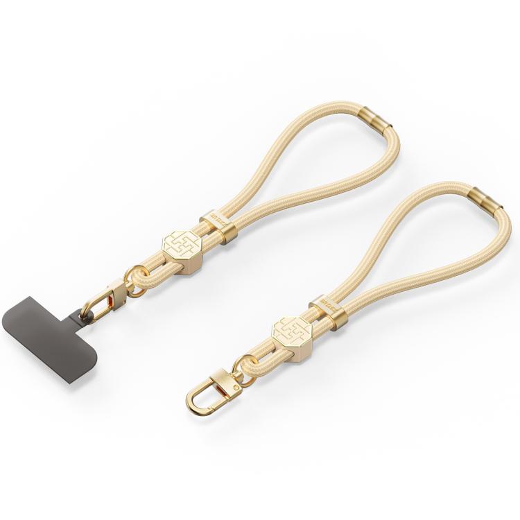 DUX DUCIS Garden Series Swastika Pattern Adjustable Short Phone Lanyard(Glaze Yellow) - Lanyards & Wrist Straps by DUX DUCIS | Online Shopping South Africa | PMc TechLife | Buy Now Pay Later Mobicred