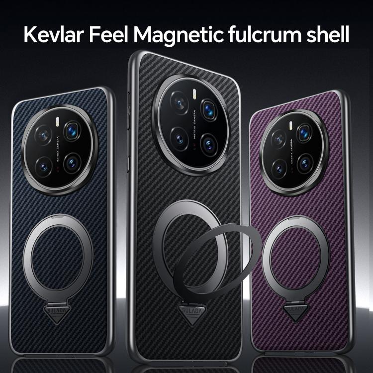For Honor Magic7 SULADA Kevlar Texture MagSafe Magnetic Holder Phone Case(Brown) - Honor Cases by SULADA | Online Shopping South Africa | PMC TechLife | Buy Now Pay Later Mobicred
