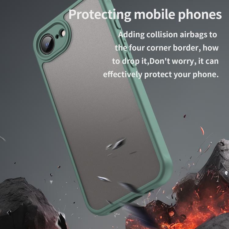 For iPhone 16e Fan Dun Series TPU Hybrid PC Frosted Phone Case(Green) - iPhone 16e Cases by PMC TechLife | Online Shopping South Africa | PMC TechLife | Buy Now Pay Later Mobicred