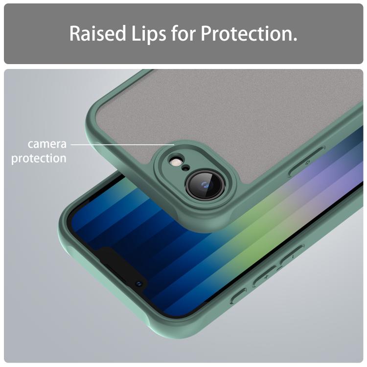 For iPhone 16e Fan Dun Series TPU Hybrid PC Frosted Phone Case(Green) - iPhone 16e Cases by PMC TechLife | Online Shopping South Africa | PMC TechLife | Buy Now Pay Later Mobicred