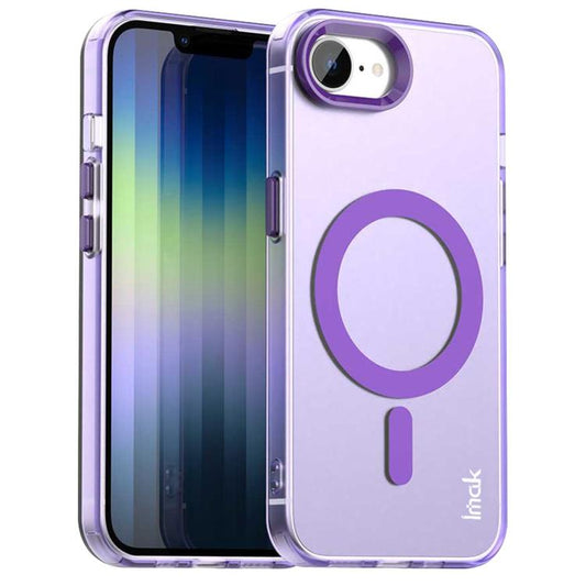 For iPhone 16e IMAK Candy Series Shockproof MagSafe Phone Case(Purple) - iPhone 16e Cases by imak | Online Shopping South Africa | PMC Jewellery | Buy Now Pay Later Mobicred