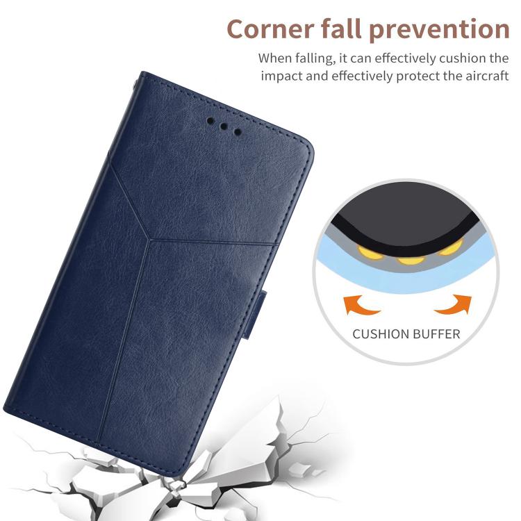 For Infinix Hot 60 Pro+ 4G Y-shaped Pattern Flip Leather Phone Case(Blue) - free shipping - PMC TechLife - Order now!