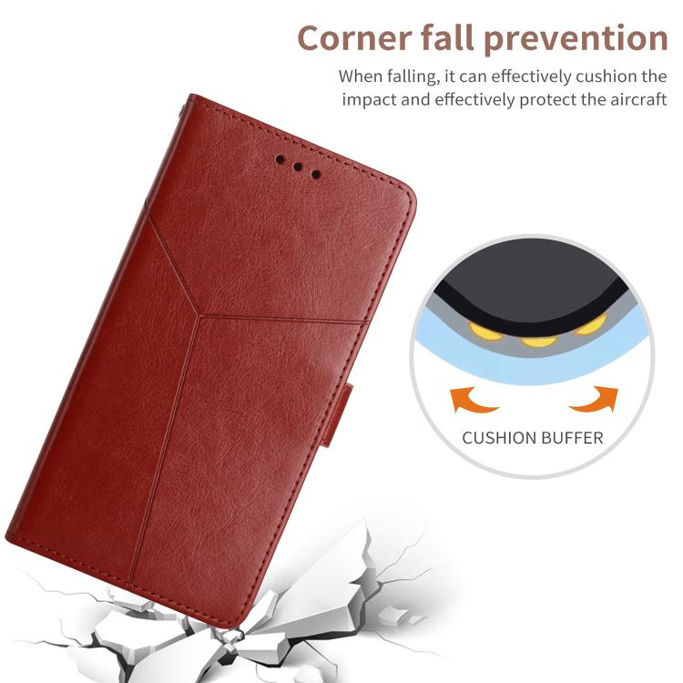 For Infinix Hot 60 Pro+ 4G Y-shaped Pattern Flip Leather Phone Case(Brown) - free shipping - PMC TechLife - Order now!