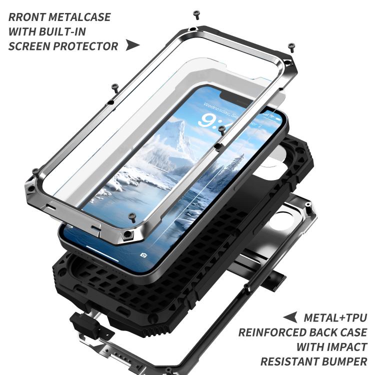 For iPhone 16e IP68 Waterproof Dustproof Shockproof Phone Case(Silver) - iPhone 16e Cases by PMC TechLife | Online Shopping South Africa | PMC TechLife | Buy Now Pay Later Mobicred