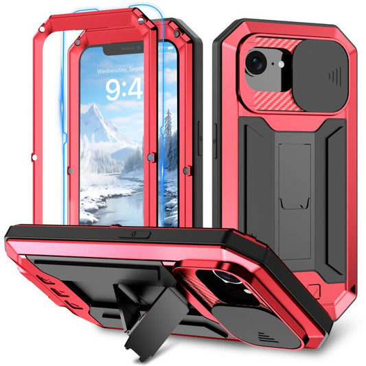 For iPhone 16e Sliding Camera IP68 Waterproof Holder Phone Case(Red) - iPhone 16e Cases by PMC Jewellery | Online Shopping South Africa | PMC Jewellery | Buy Now Pay Later Mobicred