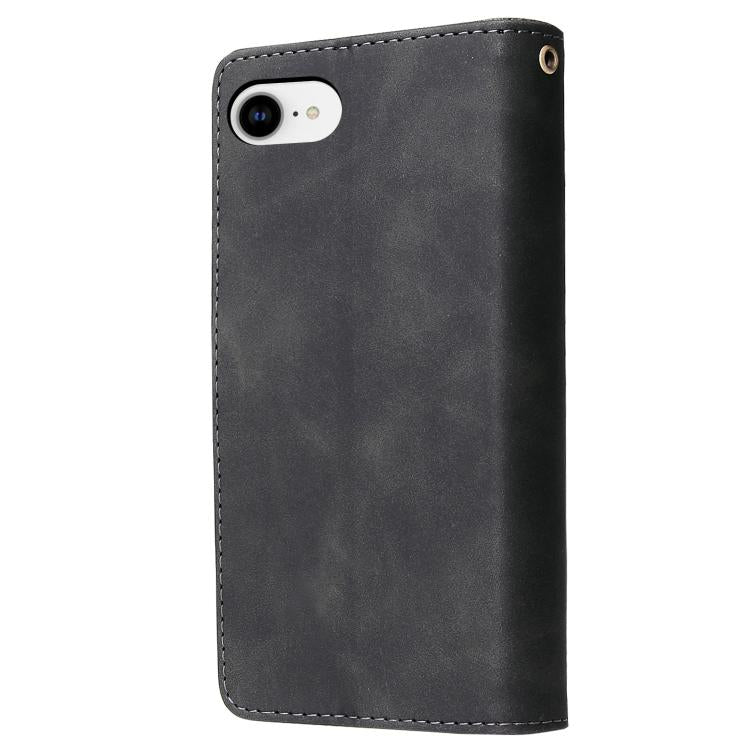 For iPhone 16e Multifunctional Multi-Card Wallet Phone Leather Case(Black) - iPhone 16e Cases by PMC TechLife | Online Shopping South Africa | PMC TechLife | Buy Now Pay Later Mobicred