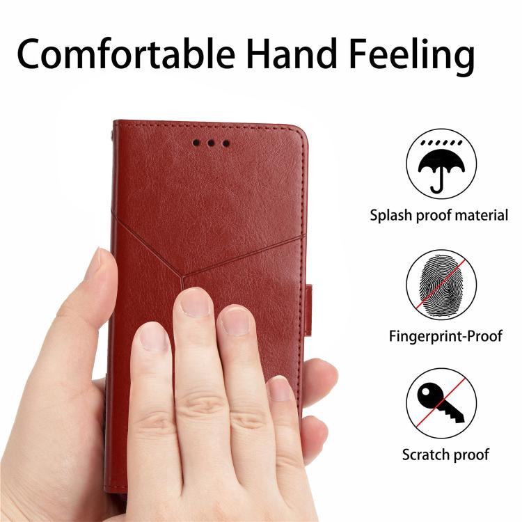 For Tecno Spark 40 Pro 4G Y-shaped Pattern Flip Leather Phone Case(Brown) - free shipping - PMC TechLife - Order now!