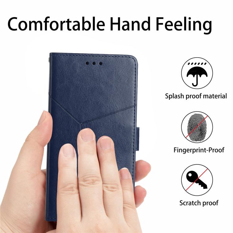 For Tecno Spark 40 Pro+ 4G Y-shaped Pattern Flip Leather Phone Case(Blue) - free shipping - PMC TechLife - Order now!