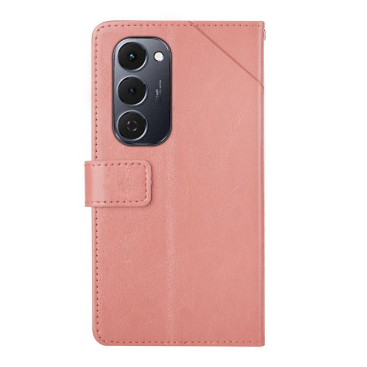 For Tecno Spark 40 Pro+ 4G Y-shaped Pattern Flip Leather Phone Case(Pink) - free shipping - PMC TechLife - Order now!