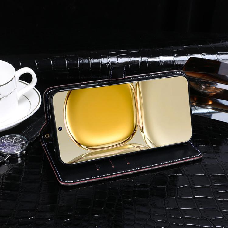 For iPhone 16e idewei Crocodile Texture Leather Phone Case(Black) - free shipping - PMc TechLife - Order now!