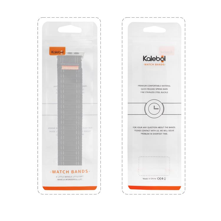 For Apple Watch 46mm / 49mm / 45mm / 44mm Kalebol Ocean Wave Nylon Strap(Black) - Watch Bands by Kalebol | Online Shopping South Africa | PMC TechLife | Buy Now Pay Later Mobicred