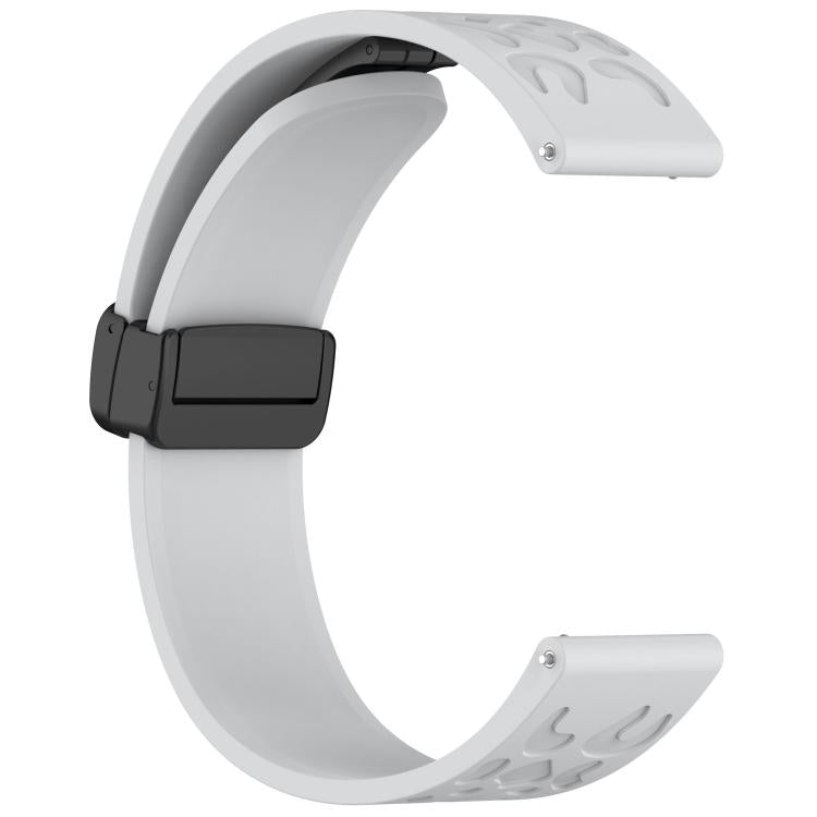 20mm Kalebol Universal Leopard Print Magnetic Folding Buckle Silicone Strap(Light Grey) - free shipping - PMc TechLife - Order now!