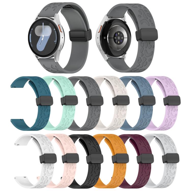 18mm Kalebol Universal Leopard Print Magnetic Folding Buckle Silicone Strap(Purple) - free shipping - PMc TechLife - Order now!