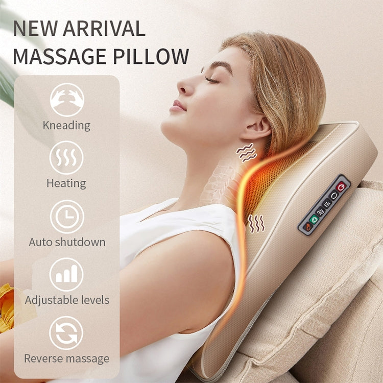 Multifunctional Mini Massage Pillow Neck and Shoulder Cervical Massager, Plug Type:AU Plug(Black) - free shipping - PMC TechLife - Order now!
