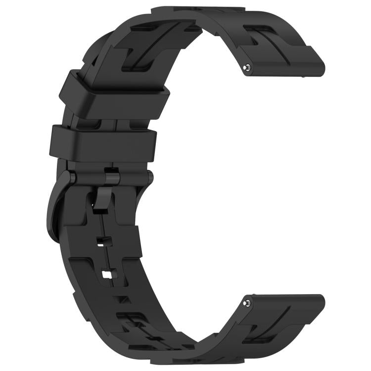 22mm Kalebol Solid Color Black Buckle Round Tail Silicone Watch Band(Black) - free shipping - PMc TechLife - Order now!