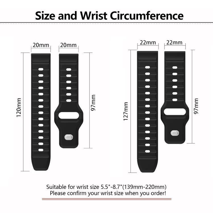 22mm Kalebol Wave Pattern Studded Buckle Silicone Watch Band(Army Green) - free shipping - PMc TechLife - Order now!