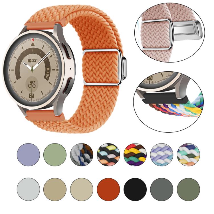 20mm Kalebol Nylon Braided Loop Magnetic Buckle Watch Band(White Rainbow) - free shipping - PMc TechLife - Order now!