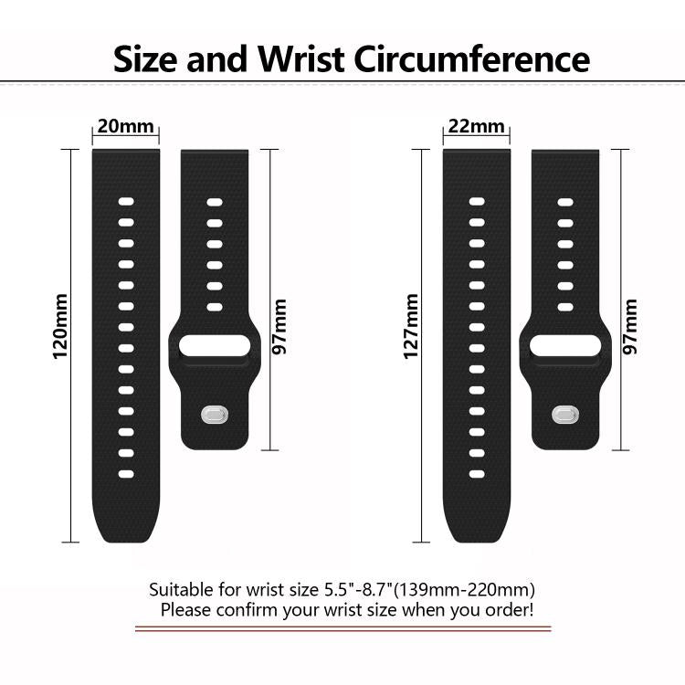 20mm Kalebol Dot Studded Buckle Silicone Watch Band(Dark Blue) - free shipping - PMc TechLife - Order now!