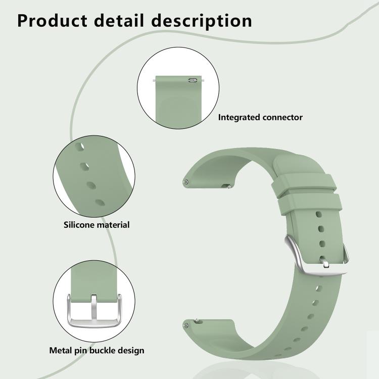 20mm Kalebol Round Tail Silicone Watch Band(Red) - 20mm Bands by Kalebol | Online Shopping South Africa | PMc TechLife | Buy Now Pay Later Mobicred