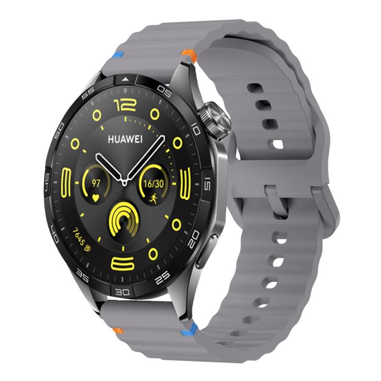22mm Kalebol Wave Stitch Silicone Watch Band(Dark Grey) - free shipping - PMc TechLife - Order now!