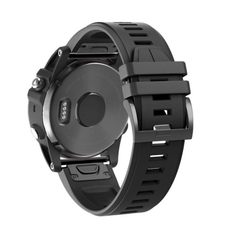 For Garmin QuickFit 26mm Kalebol Plain Texture Silicone Watch Band(Black) - free shipping - PMc TechLife - Order now!