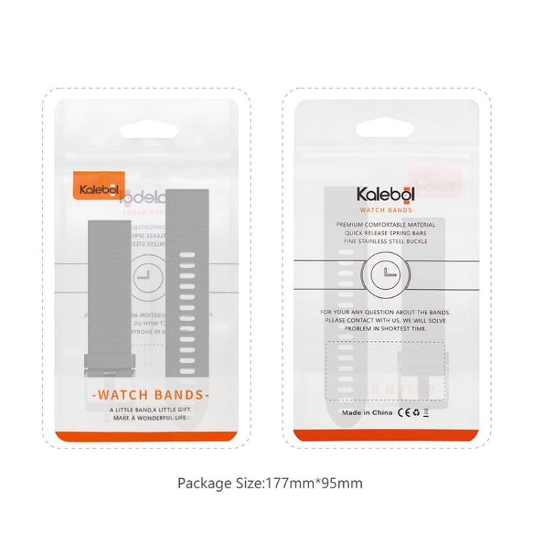 For Garmin QuickFit 22mm Kalebol Triangle Texture Silicone Watch Band(White) - Watch Bands by Kalebol | Online Shopping South Africa | PMc TechLife | Buy Now Pay Later Mobicred