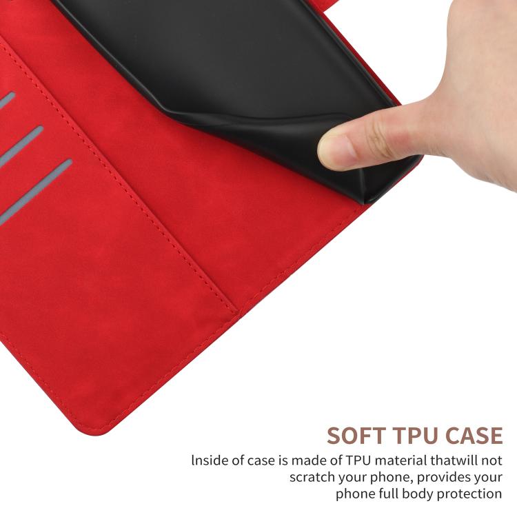 For Tecno Spark 40 4G Stitching Embossed Leather Phone Case(Red) - free shipping - PMC TechLife - Order now!