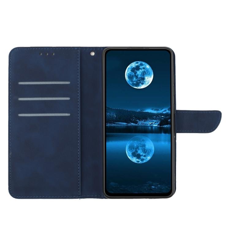 For Tecno Spark 40 4G Stitching Embossed Leather Phone Case(Blue) - free shipping - PMC TechLife - Order now!