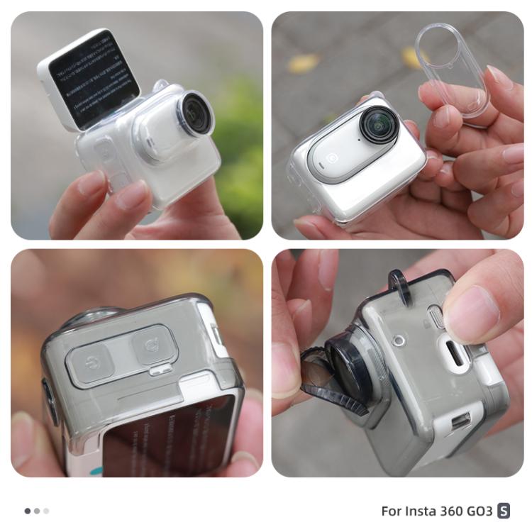 For Insta360 GO 3S Body Soft TPU Protective Case with Lens Cover(Transparent) - free shipping - PMC TechLife - Order now!