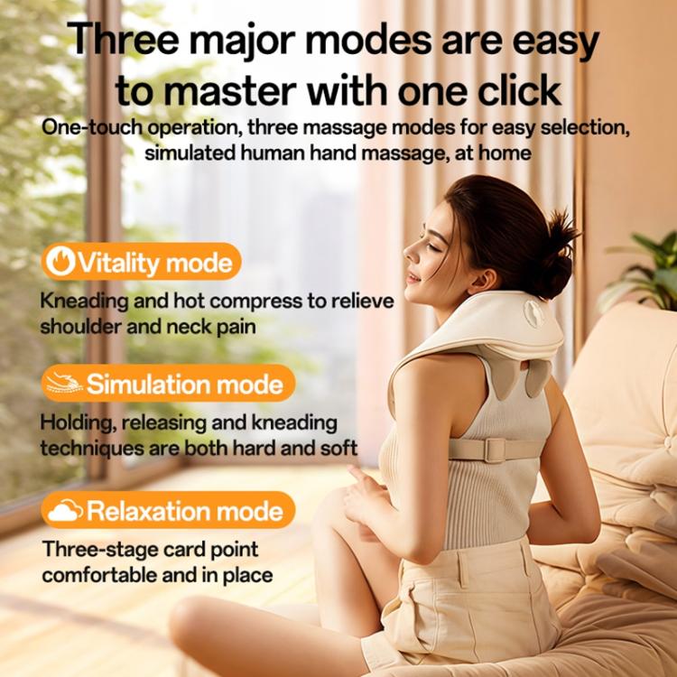 Yesido MG11 3 Modes Adjustable Width Neck and Shoulder Massager(White) - free shipping - PMC TechLife - Order now!