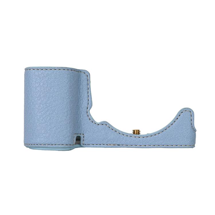 For Sony ZV-E10 Litchi Texture PU Leather Camera Half Case Base(Blue) - free shipping - PMC TechLife - Order now!