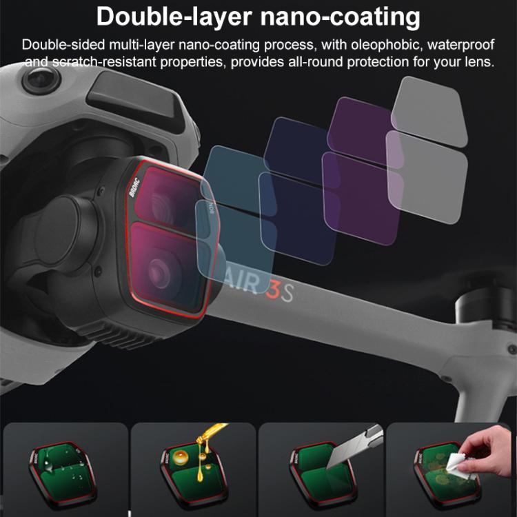 For DJI Air 3S BRDRC Camera Lens Filter, Filter:ND32 - free shipping - PMC TechLife - Order now!
