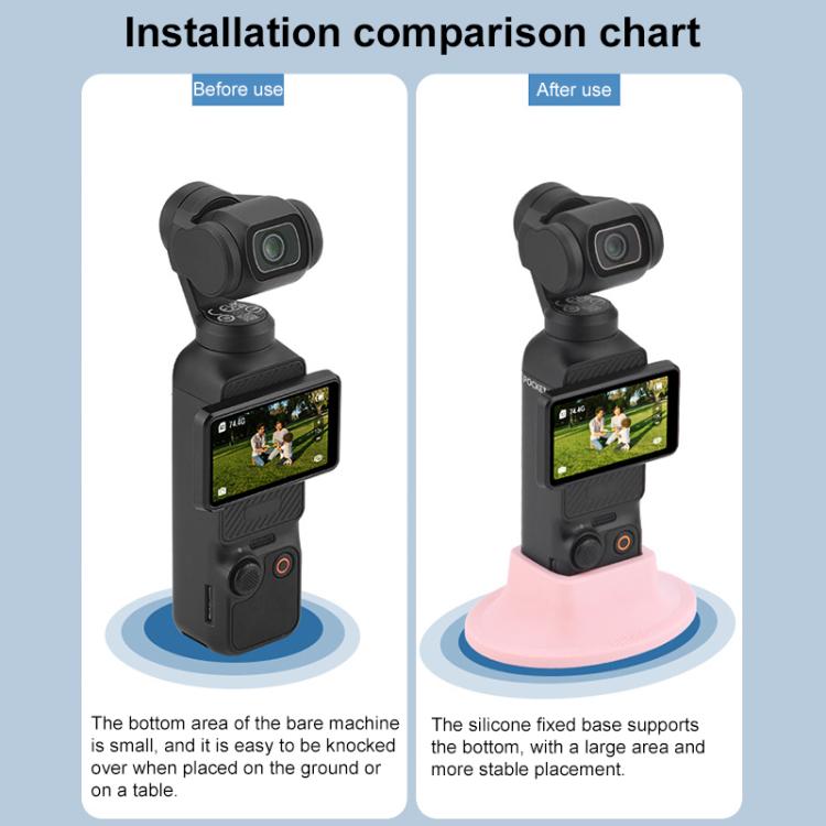 For DJI OSMO Pocket 3 BRDRC Silicone Desktop Base Bracket(Black) - free shipping - PMC TechLife - Order now!