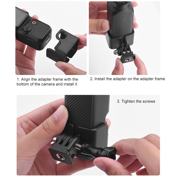 For DJI OSMO Pocket 3 BRDRC Protection Frame Adapter Base, Type:Frame + Head Strap - free shipping - PMC TechLife - Order now!