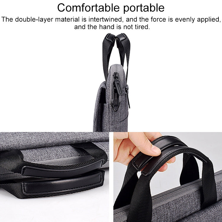 ST08 Handheld Briefcase Carrying Storage Bag with Shoulder Strap for 13.3 inch Laptop(Grey) - 13.3 inch by PMC Jewellery | Online Shopping South Africa | PMC Jewellery | Buy Now Pay Later Mobicred