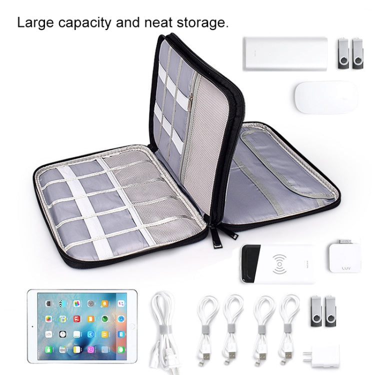 SM01 Multi-function Waterproof Double Layer Data Cable Earphone U Disk Digital Accessories Storage Bag, Size: S(Black) - Other by PMC Jewellery | Online Shopping South Africa | PMC Jewellery | Buy Now Pay Later Mobicred