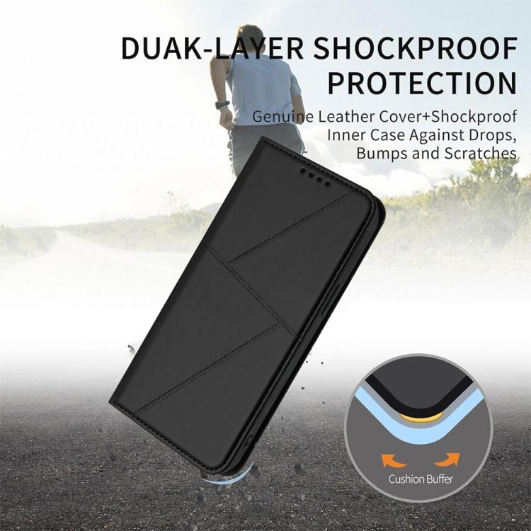 For iPhone 17 Strong Magnetic Frosted Flip Leather Phone Case(Black) - free shipping - PMc TechLife - Order now!