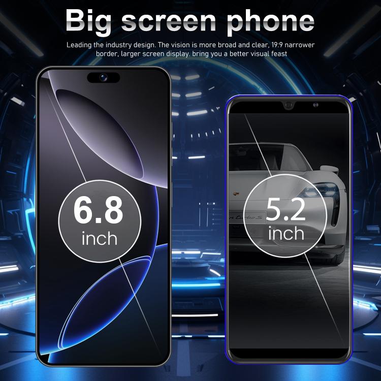 I16 Pro Max / VD1, 3GB+32GB, 6.8 inch Android 10 MTK6753 Octa Core, Network: 4G, Dual SIM, Plug:EU Plug(Grey) - free shipping - PMc TechLife - Order now!