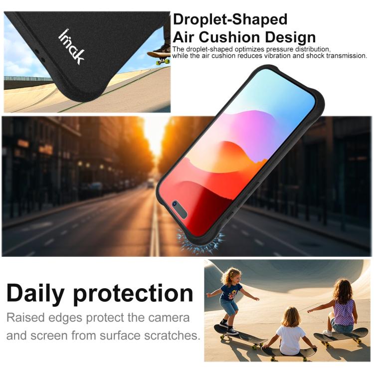 For iPhone 17 Air imak Shockproof Airbag TPU Phone Case(Matte Black) - iPhone 17 Air Cases by imak | Online Shopping South Africa | PMC TechLife | Buy Now Pay Later Mobicred