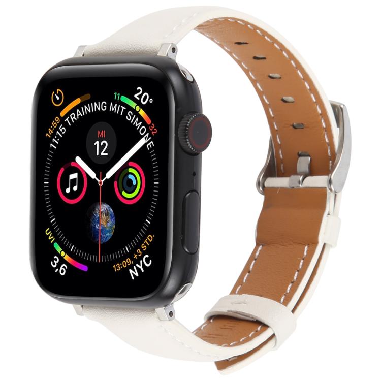 For Apple Watch 46mm / 49mm / 45mm / 44mm Silk Microfiber Leather Watch Band(White) - Watch Bands by PMC TechLife | Online Shopping South Africa | PMC TechLife | Buy Now Pay Later Mobicred
