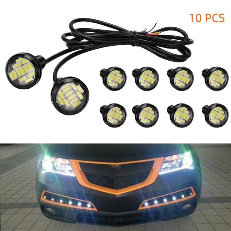 10 PCS 23mm 12LEDs SMD-4014 DC9-80V Motorcycle Eagle Eye Light(White Light) - Eagle Eye Lamps by PMC TechLife | Online Shopping South Africa | PMC TechLife | Buy Now Pay Later Mobicred