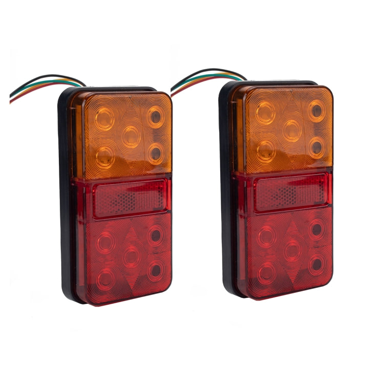 2 PCS Trailer / Truck E-type Long Strip 10LEDs Tail Light Set - License Plate Lights by PMC Jewellery | Online Shopping South Africa | PMC Jewellery | Buy Now Pay Later Mobicred