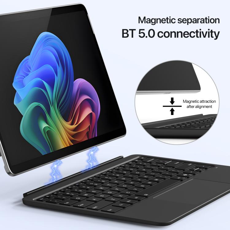 For MicroSoft Surface Pro 12 Backlight Tablet Bluetooth Keyboard with Touch Pad(Grey) - free shipping - PMC TechLife - Order now!