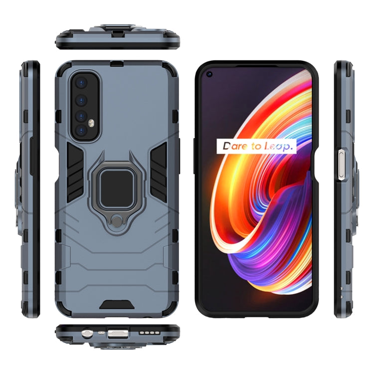 For OPPO Realme 7 PC + TPU Shockproof Protective Case with Magnetic Ring Holder(Navy Blue) - Realme Cases by PMC Jewellery | Online Shopping South Africa | PMC Jewellery | Buy Now Pay Later Mobicred