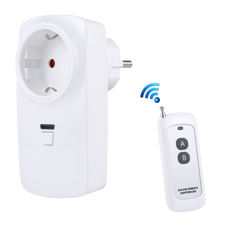 AK-DL220 220V Smart Wireless Remote Control Socket with Remote Control, Plug Type:EU Plug - Smart Socket by PMC Jewellery | Online Shopping South Africa | PMC Jewellery | Buy Now Pay Later Mobicred