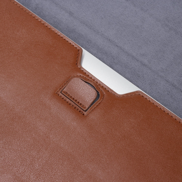 PU Leather Ultra-thin Envelope Bag Laptop Bag for MacBook Air / Pro 15 inch, with Stand Function(Space Gray) - Protective Bags by PMC Jewellery | Online Shopping South Africa | PMC Jewellery | Buy Now Pay Later Mobicred